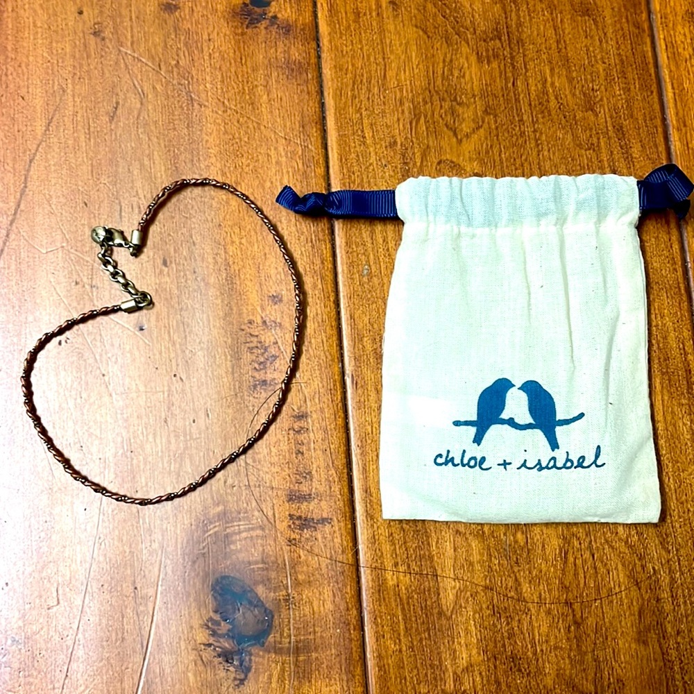 New! Chloe & Isabel copper colored braided necklace